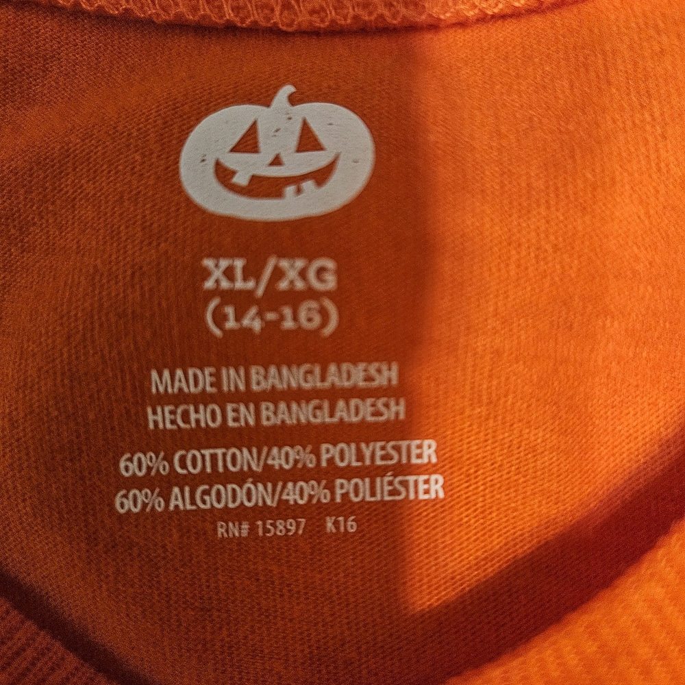 Halloween Tee with Sparkly Design Girls Size XL 14-16 - Picture 7 of 14